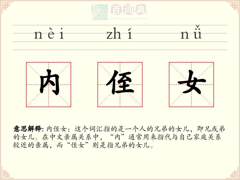 内侄女