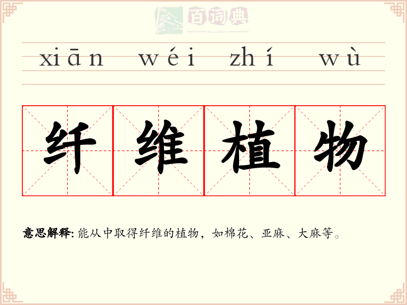 纤维植物