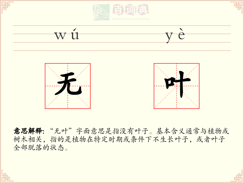 无叶