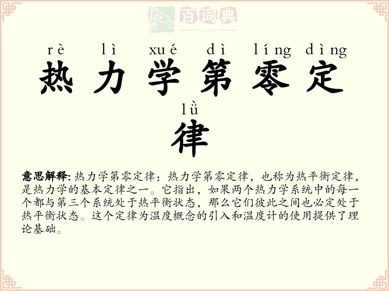 热力学第零定律