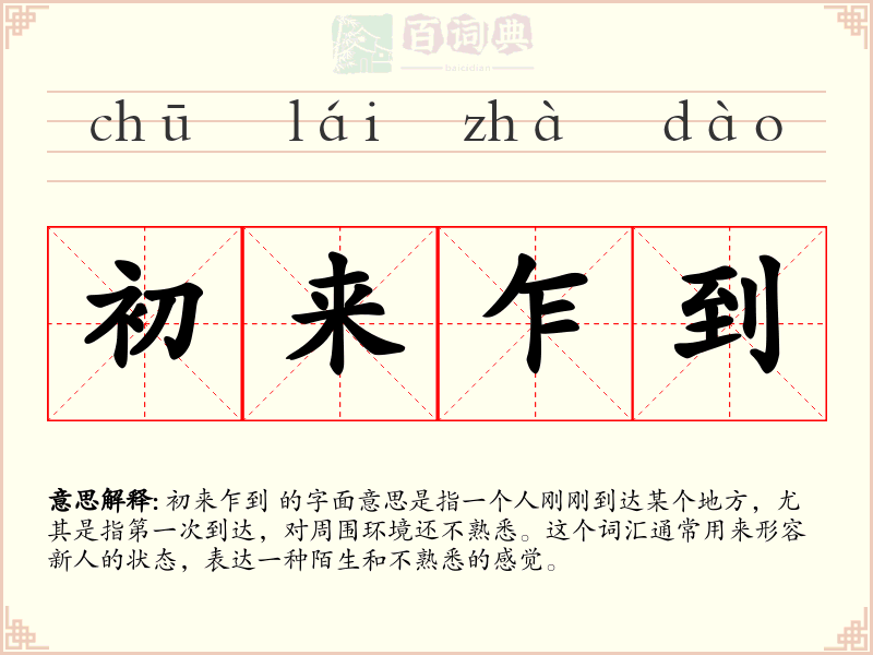 初来乍到