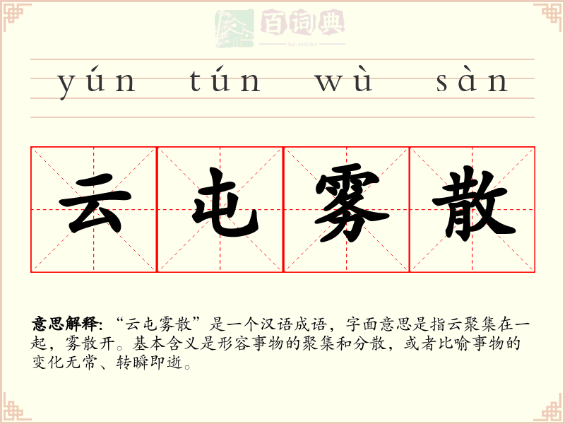 云屯雾散