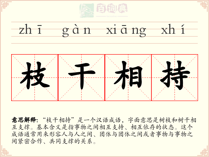 枝干相持