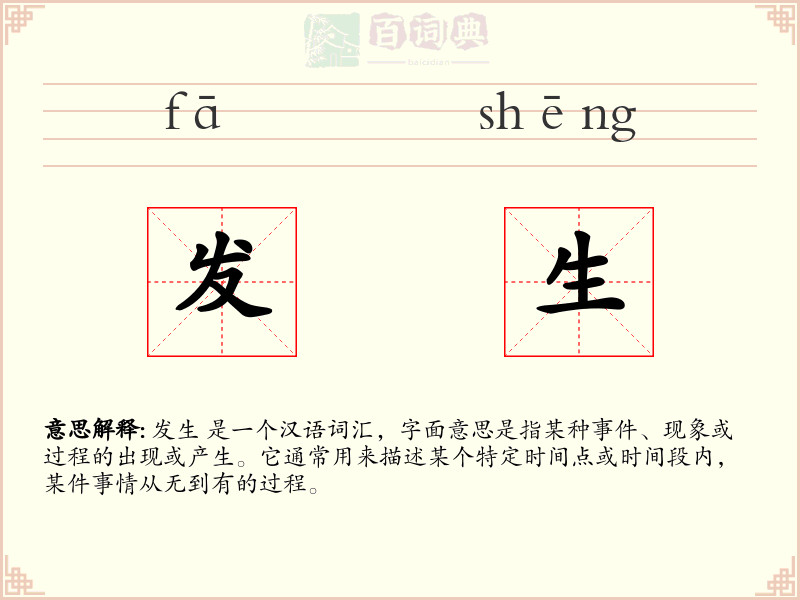 发生