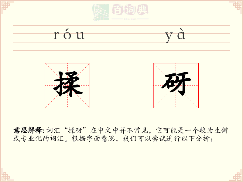 揉砑