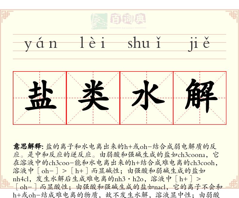 盐类水解