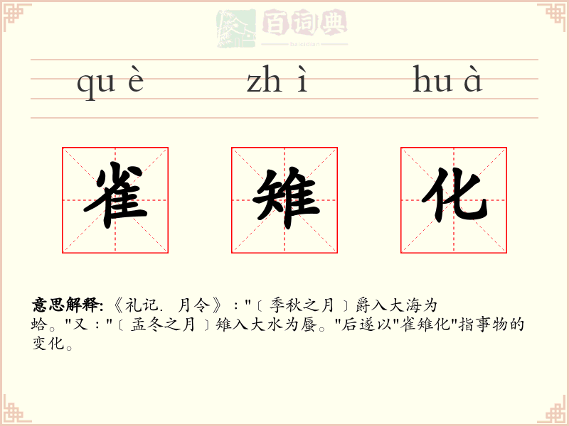雀雉化