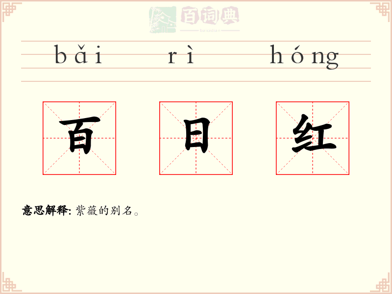 百日红