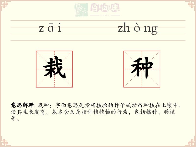 栽种