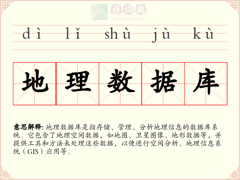 地理数据库