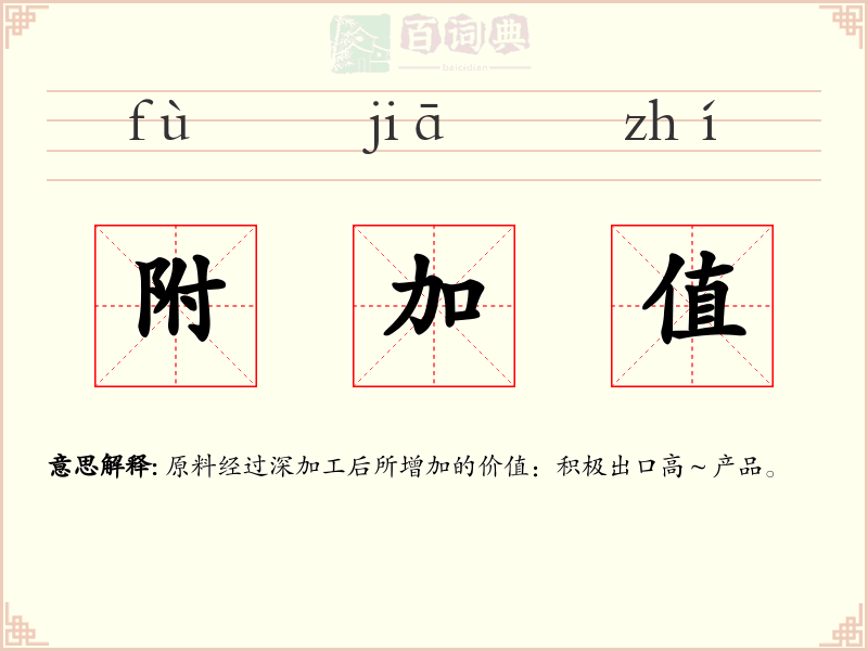 附加值