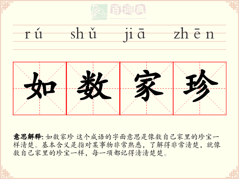 如数家珍