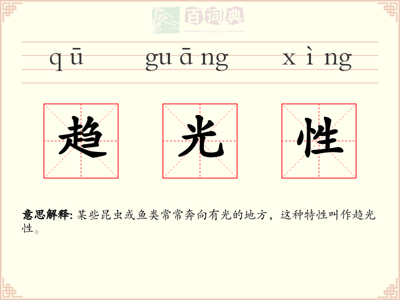 趋光性
