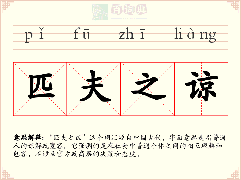 匹夫之谅