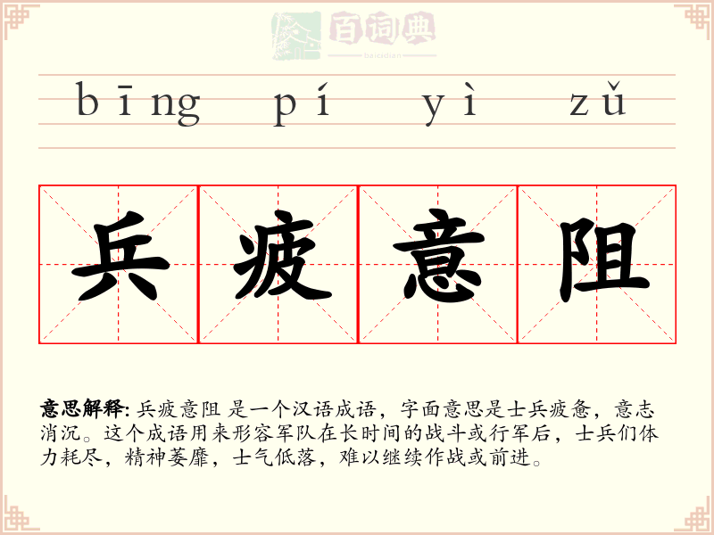 兵疲意阻