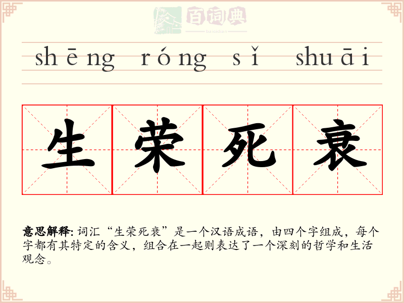 生荣死衰