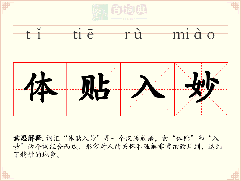 体贴入妙