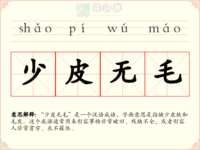 少皮无毛