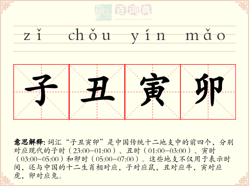 子丑寅卯
