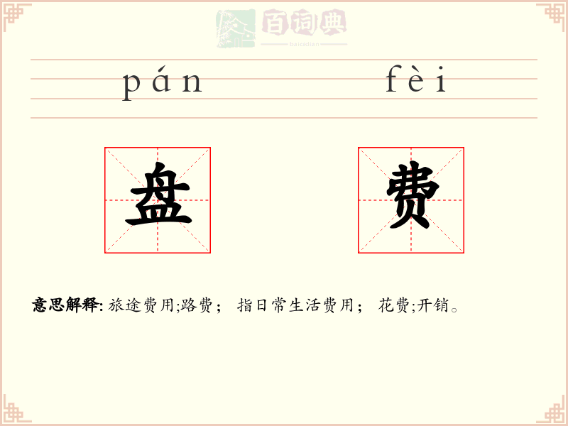 盘费