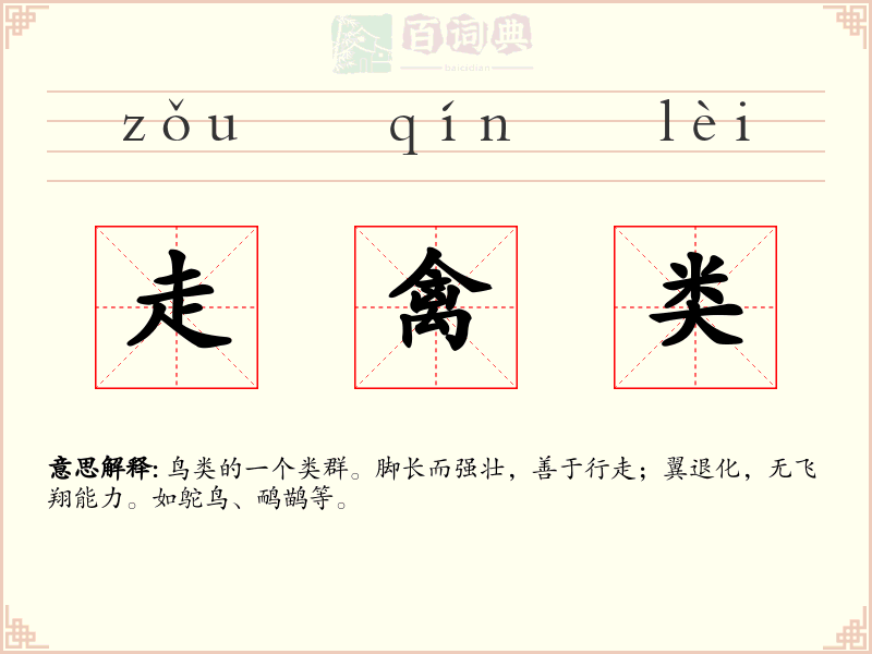 走禽类
