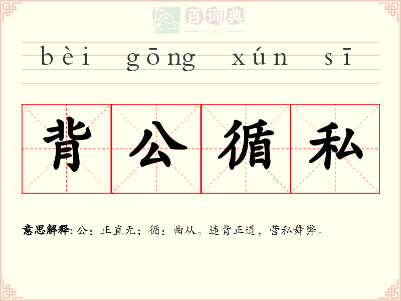 背公循私
