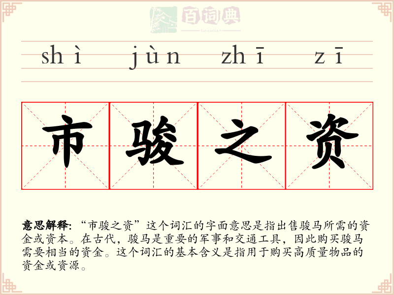 市骏之资