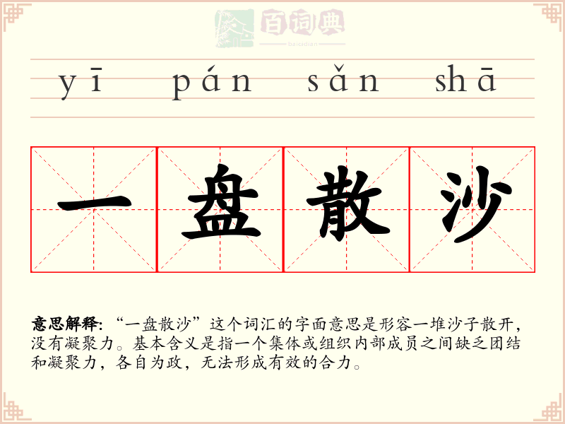 一盘散沙
