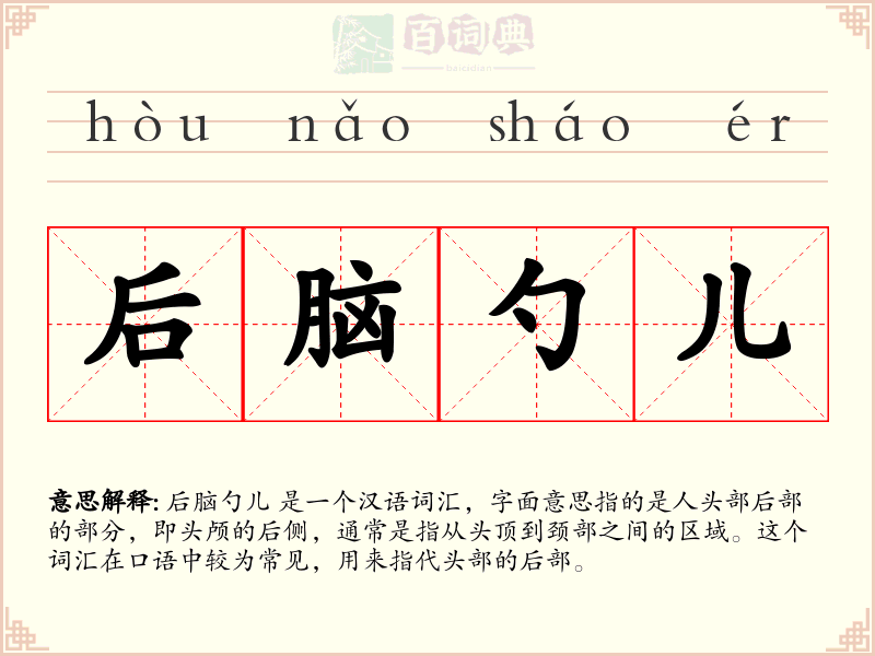 后脑勺儿