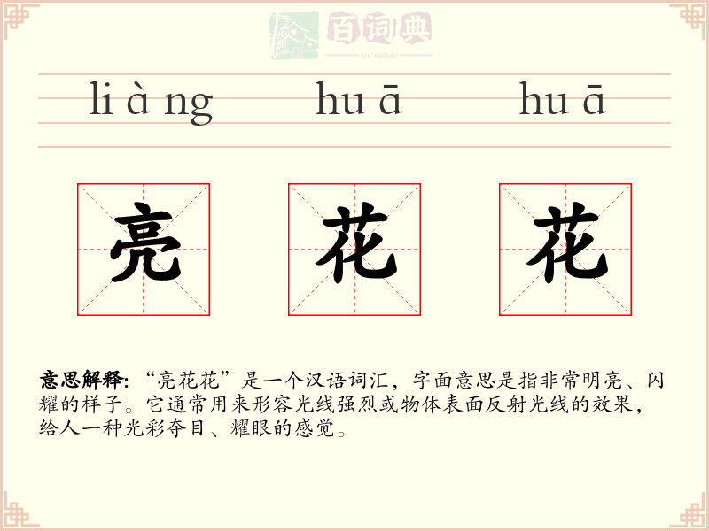 亮花花
