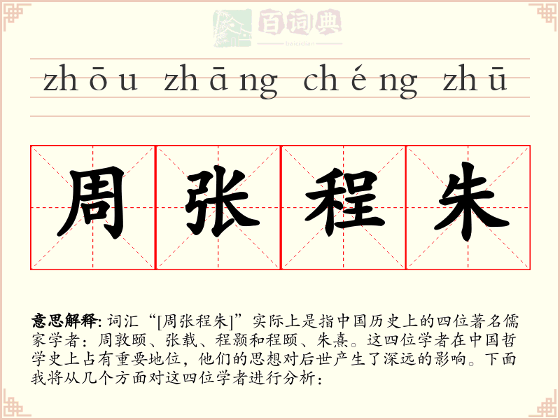 周张程朱