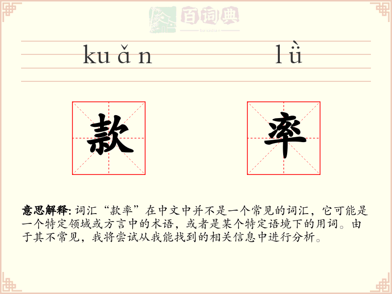 款率