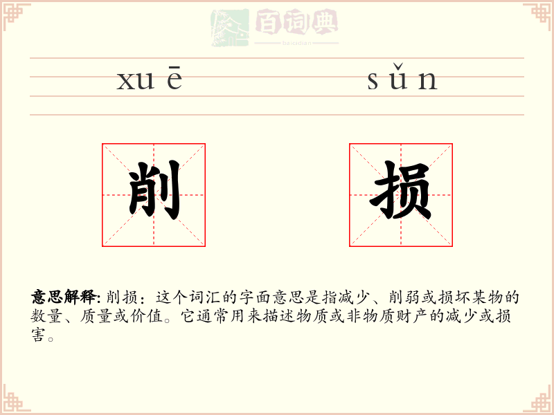 削损