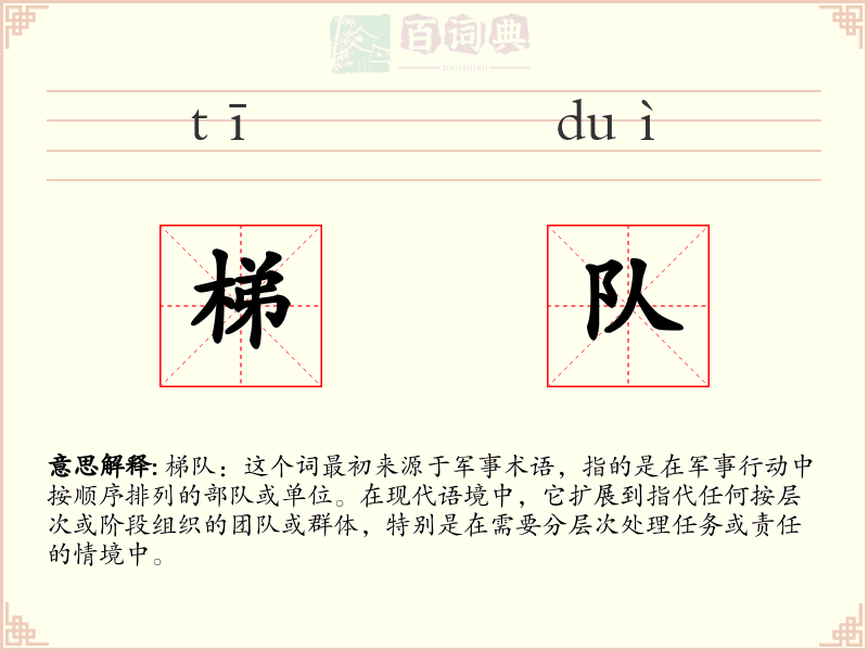梯队