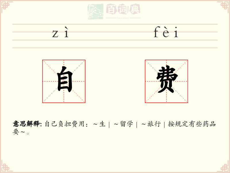 自费