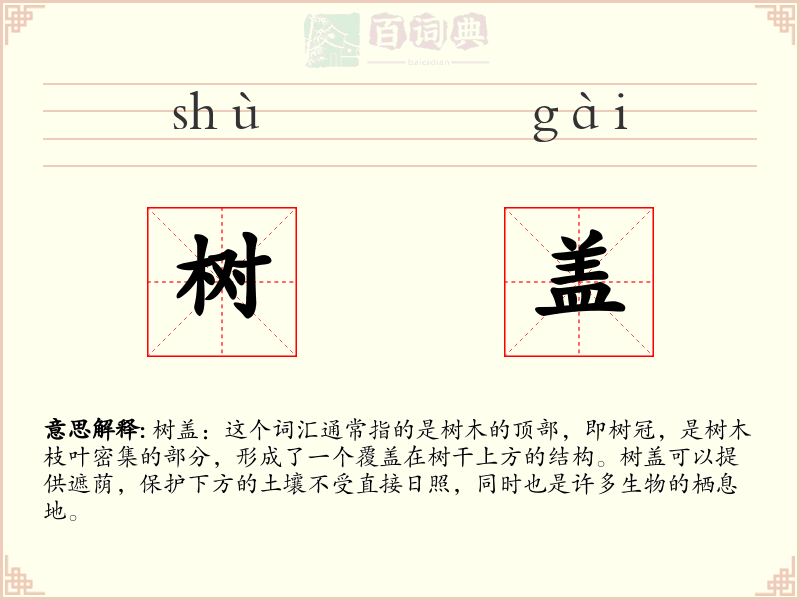 树盖