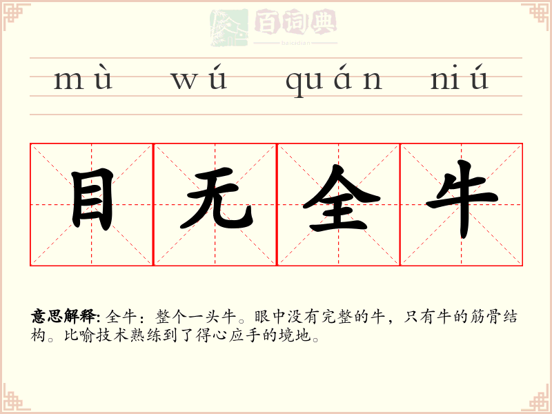 目无全牛