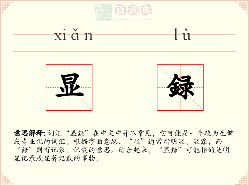 显録