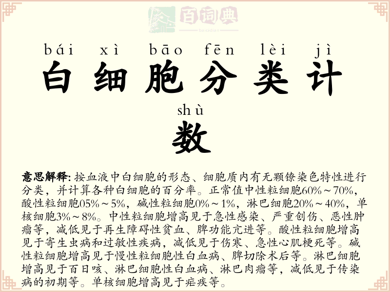 白细胞分类计数
