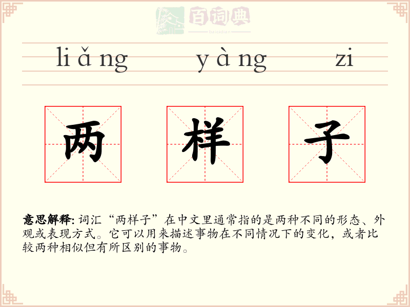 两样子