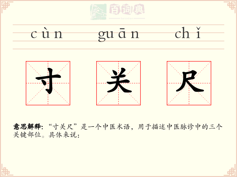 寸关尺