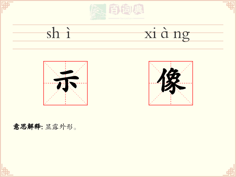 示像