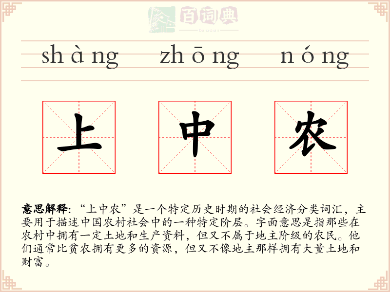 上中农