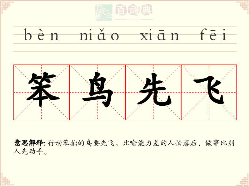 笨鸟先飞