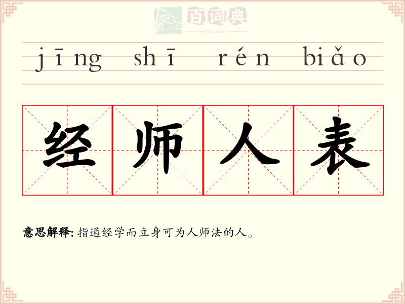 经师人表