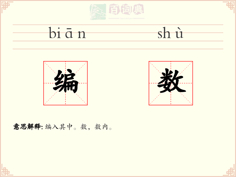 编数