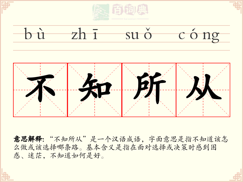 不知所从