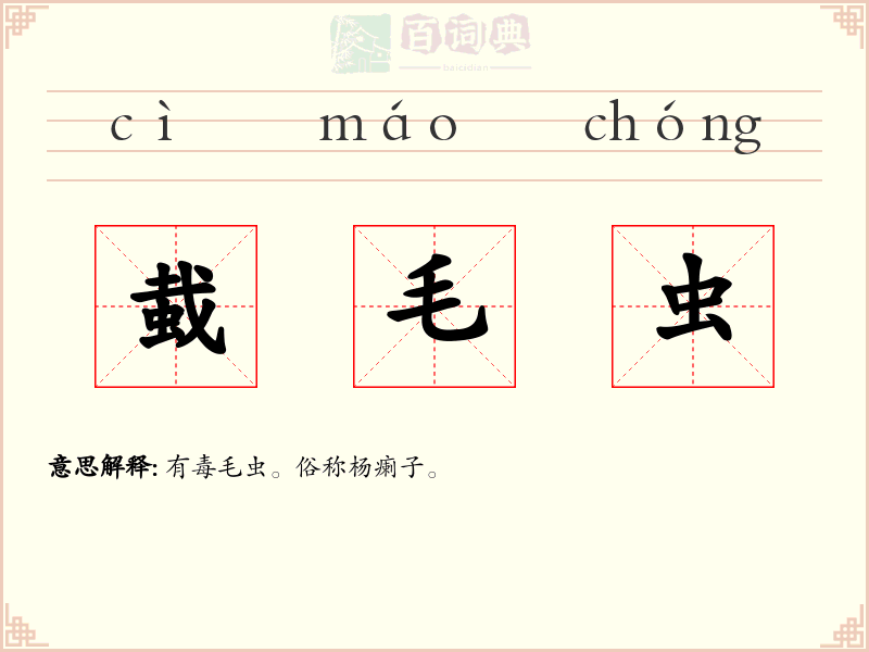 蛓毛虫