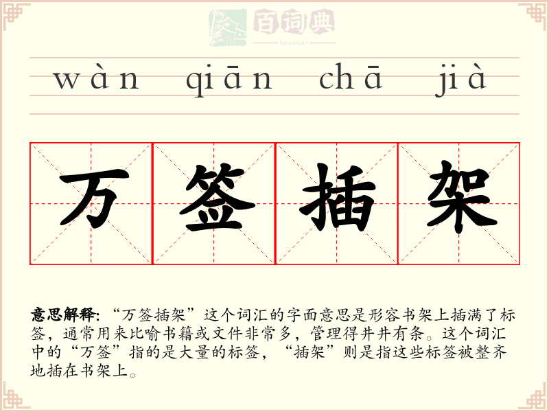 万签插架