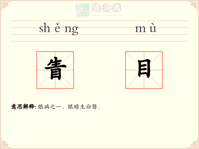 眚目